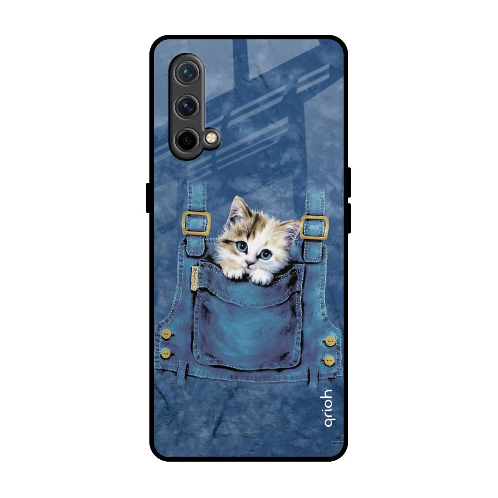 Kitty In Pocket OnePlus Nord CE Glass Back Cover Online