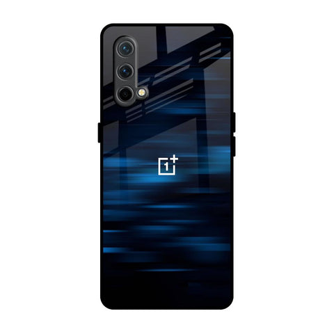 Blue Rough Abstract OnePlus Nord CE Glass Back Cover Online