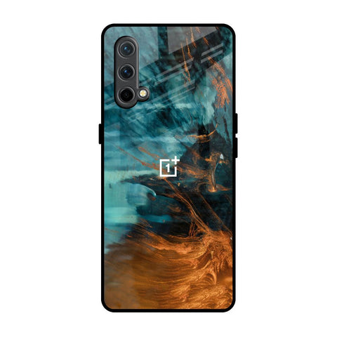 Golden Splash OnePlus Nord CE Glass Back Cover Online