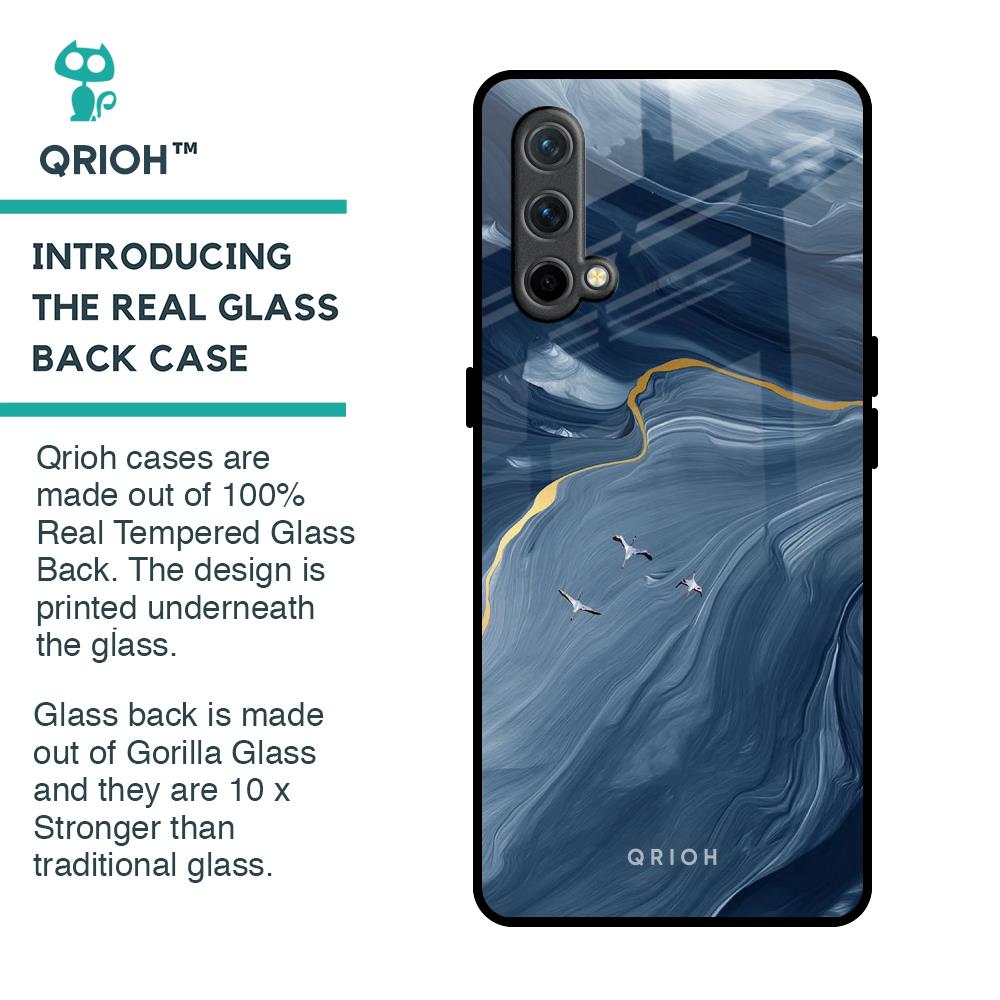 Deep Ocean Marble Glass Case for OnePlus Nord CE