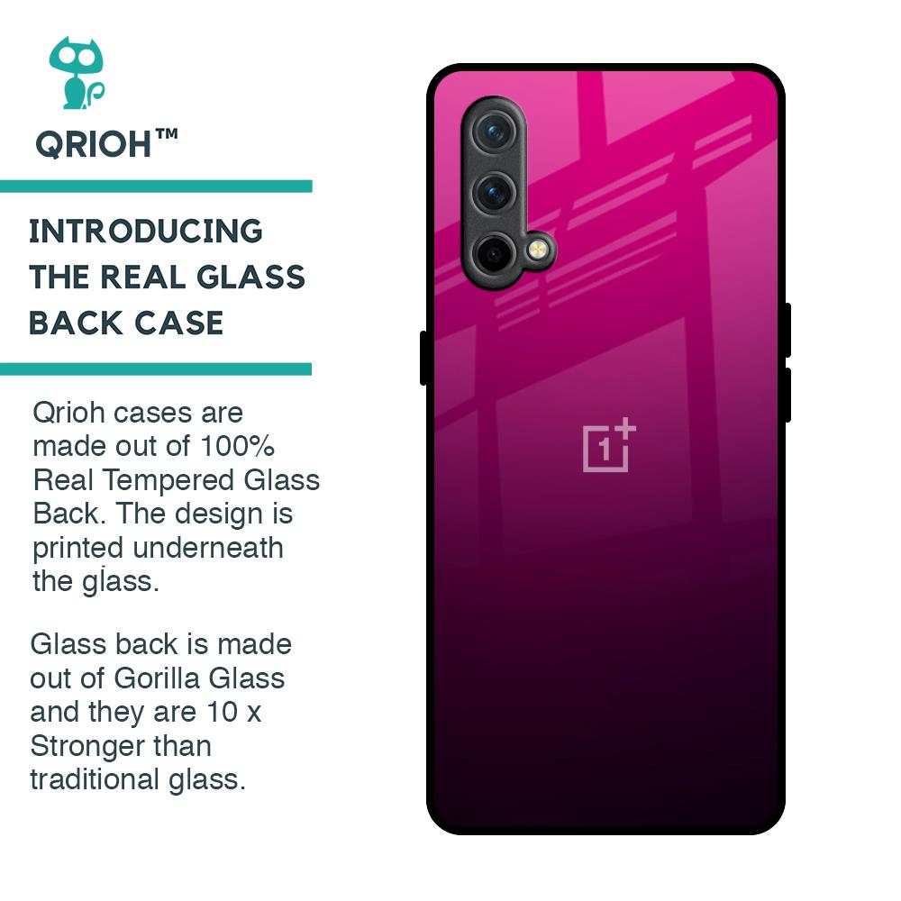 Purple Ombre Pattern Glass Case for OnePlus Nord CE