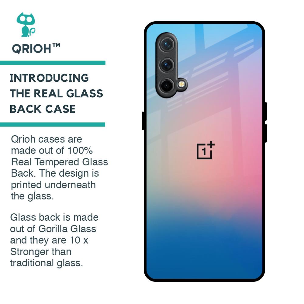 Blue & Pink Ombre Glass case for OnePlus Nord CE