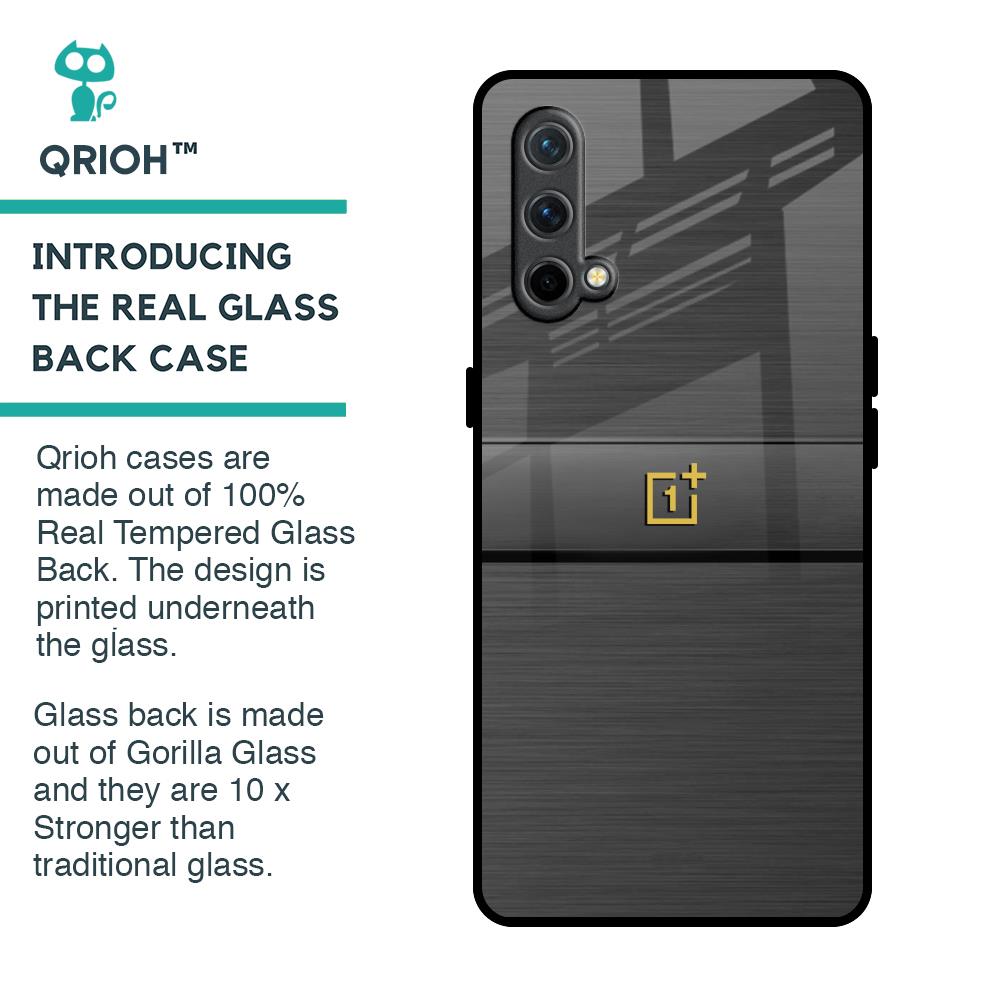 Grey Metallic Glass Case For OnePlus Nord CE