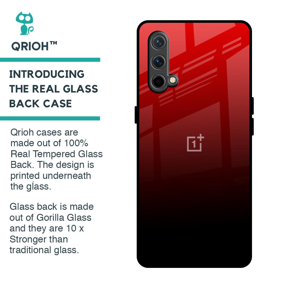 Maroon Faded Glass Case for OnePlus Nord CE