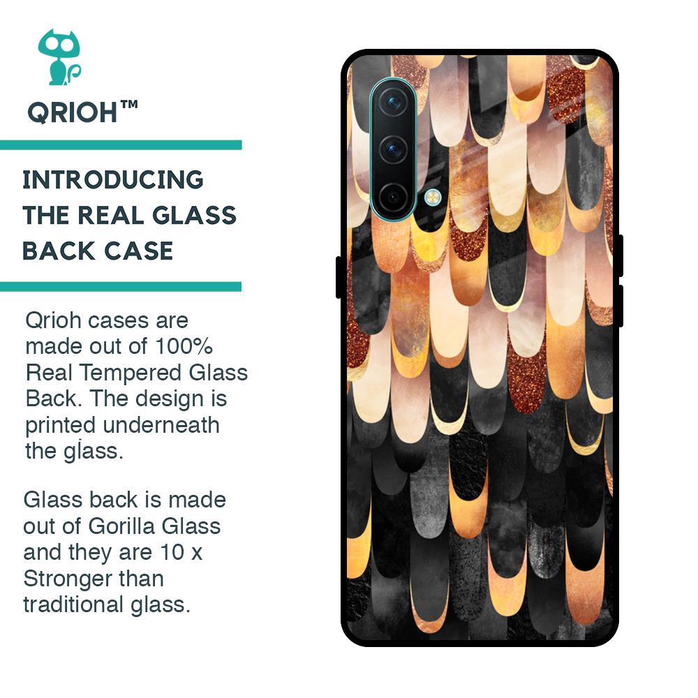 Bronze Abstract Glass Case for OnePlus Nord CE