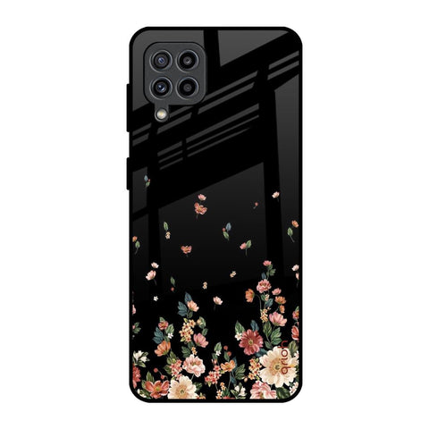 Floating Floral Print Samsung Galaxy M32 Glass Back Cover Online