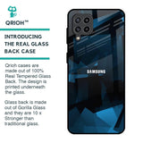 Polygonal Blue Box Glass Case For Samsung Galaxy M32