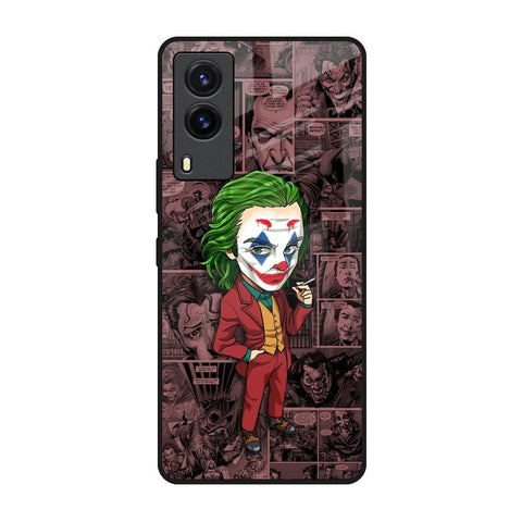 Joker Cartoon Vivo V21e Glass Back Cover Online
