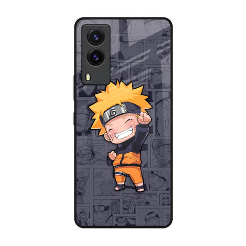 Orange Chubby Vivo V21e Glass Back Cover Online