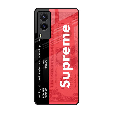Supreme Ticket Vivo V21e Glass Back Cover Online