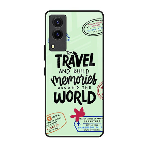 Travel Stamps Vivo V21e Glass Back Cover Online