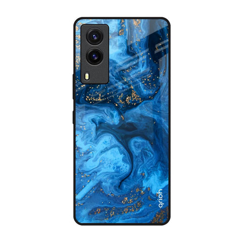 Gold Sprinkle Vivo V21e Glass Back Cover Online