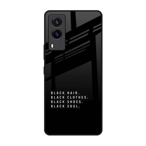 Black Soul Vivo V21e Glass Back Cover Online