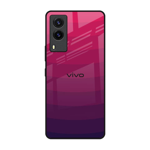 Wavy Pink Pattern Vivo V21e Glass Back Cover Online