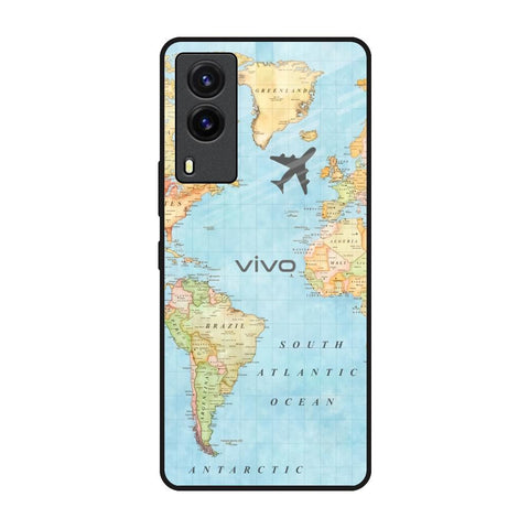 Fly Around The World Vivo V21e Glass Back Cover Online