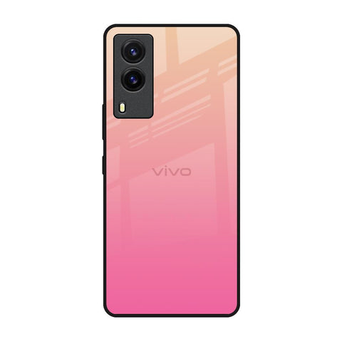 Pastel Pink Gradient Vivo V21e Glass Back Cover Online