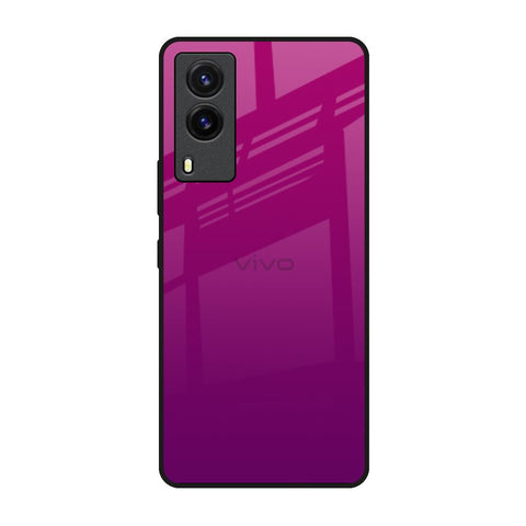 Magenta Gradient Vivo V21e Glass Back Cover Online