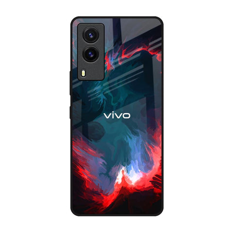 Brush Art Vivo V21e Glass Back Cover Online