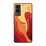 Magma Color Pattern Vivo V21e Glass Back Cover Online