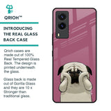 Funny Pug Face Glass Case For Vivo V21e