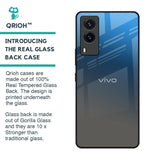 Blue Grey Ombre Glass Case for Vivo V21e