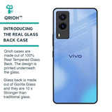 Vibrant Blue Texture Glass Case for Vivo V21e