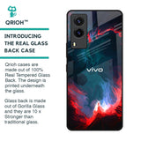 Brush Art Glass Case For Vivo V21e