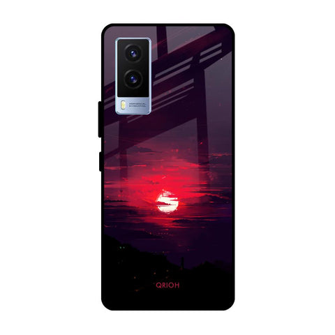 Morning Red Sky Vivo V21e Glass Cases & Covers Online