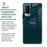Hunter Green Glass Case For Vivo V21e