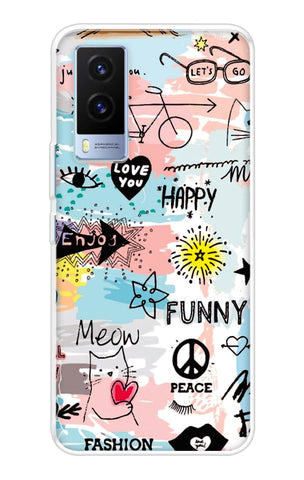 Happy Doodle Vivo V21e Back Cover