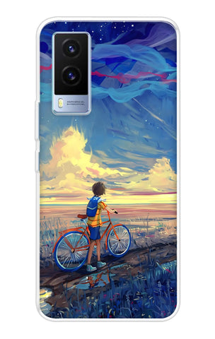 Riding Bicycle to Dreamland Vivo V21e Back Cover