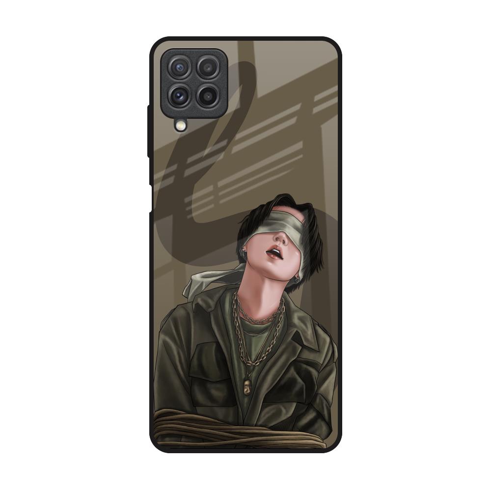 Blind Fold Samsung Galaxy A22 Glass Back Cover Online
