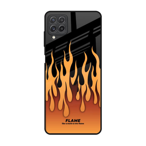 Fire Flame Samsung Galaxy A22 Glass Back Cover Online
