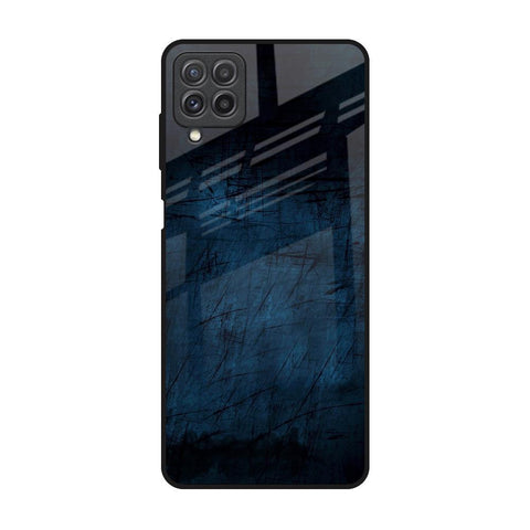 Dark Blue Grunge Samsung Galaxy A22 Glass Back Cover Online