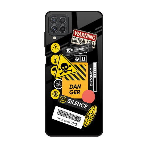 Danger Signs Samsung Galaxy A22 Glass Back Cover Online