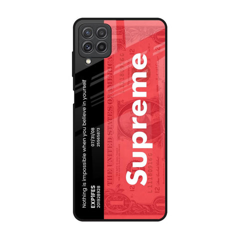 Supreme Ticket Samsung Galaxy A22 Glass Back Cover Online