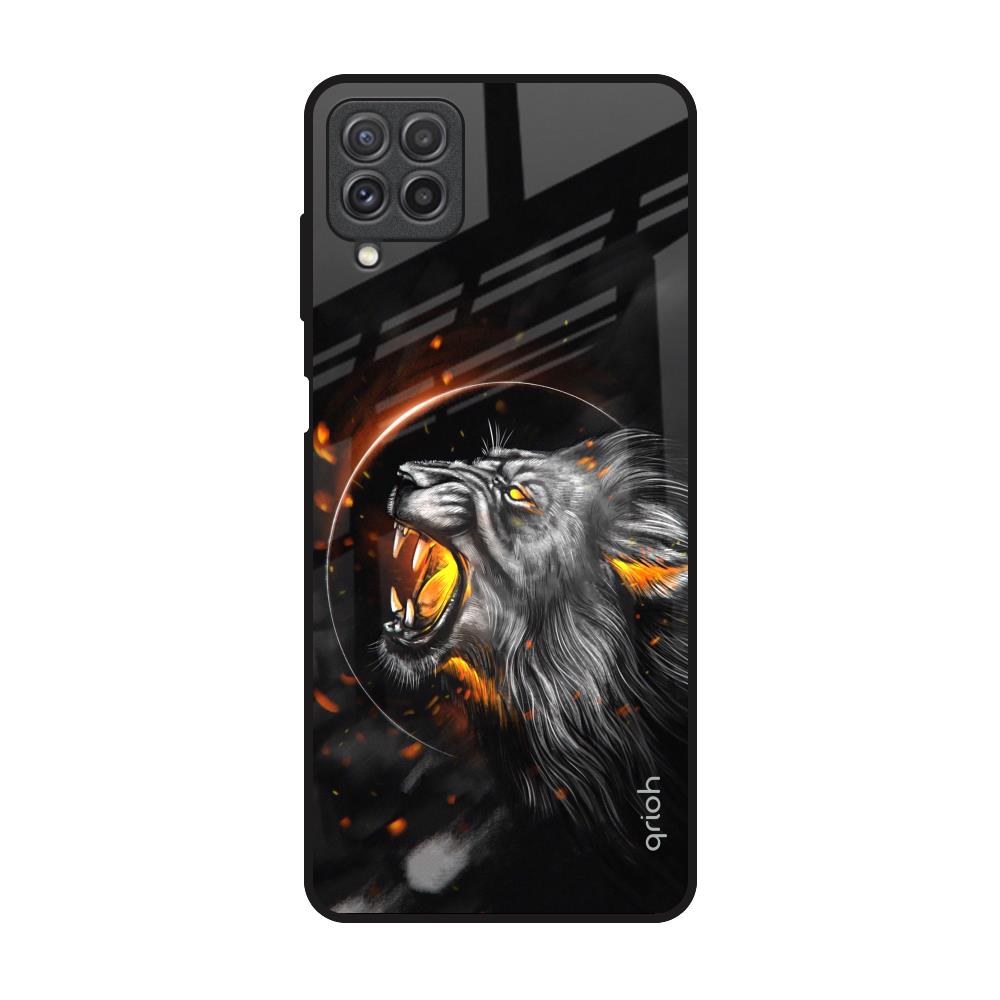 Aggressive Lion Samsung Galaxy A22 Glass Back Cover Online
