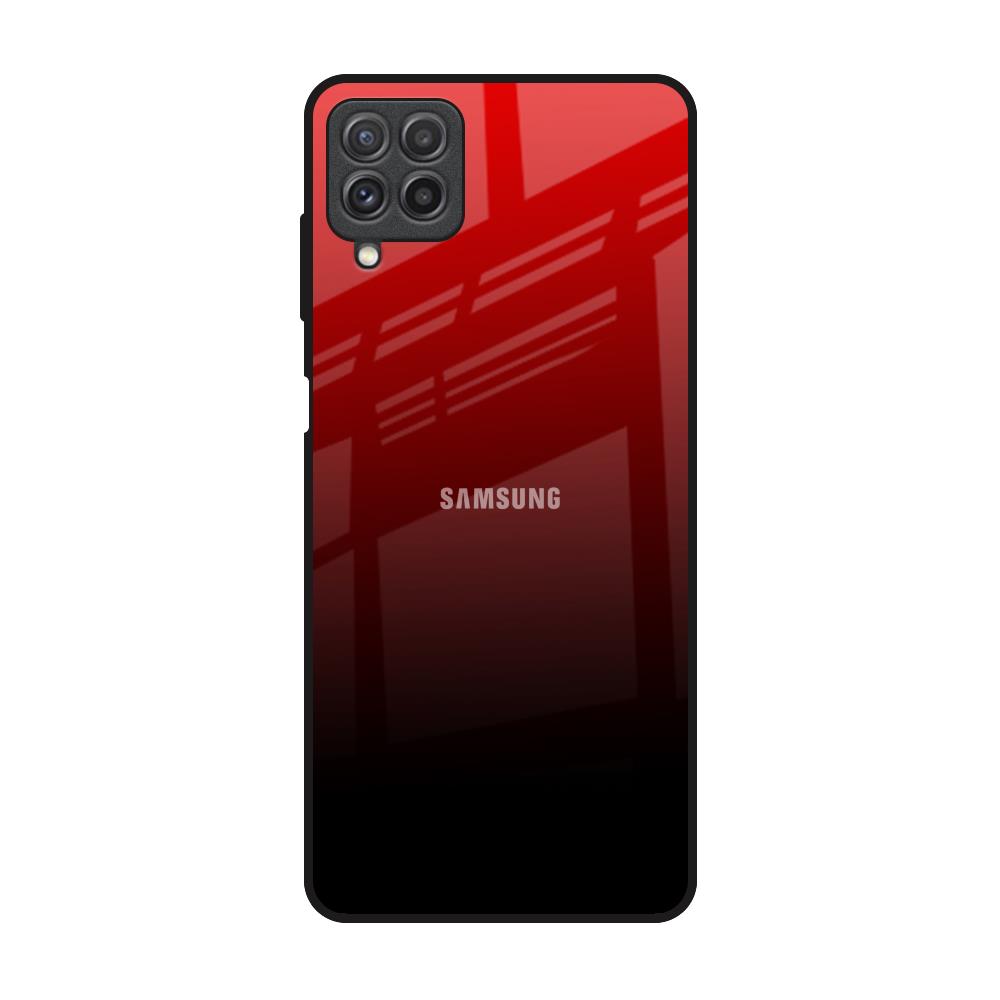 Maroon Faded Samsung Galaxy A22 Glass Back Cover Online