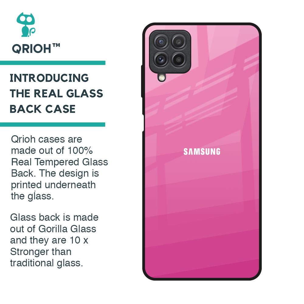 Pink Ribbon Caddy Glass Case for Samsung Galaxy A22