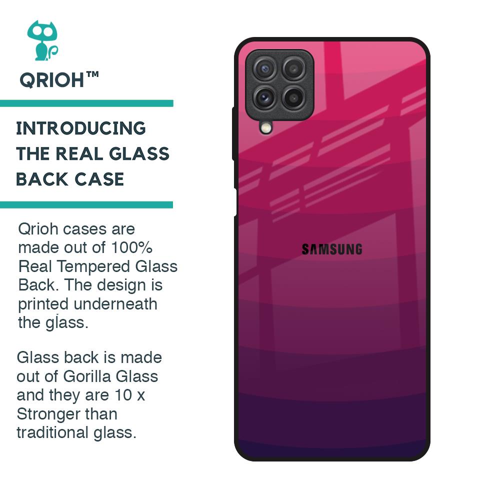 Wavy Pink Pattern Glass Case for Samsung Galaxy A22
