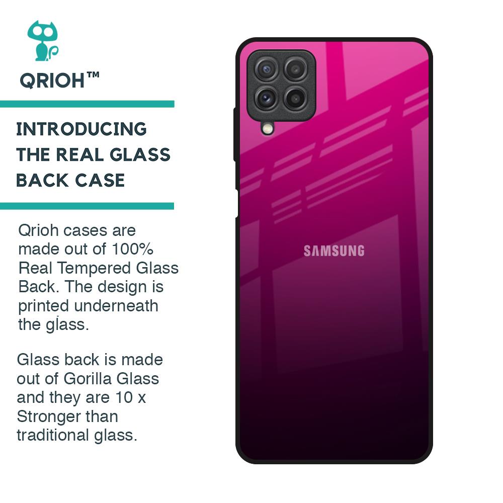 Purple Ombre Pattern Glass Case for Samsung Galaxy A22