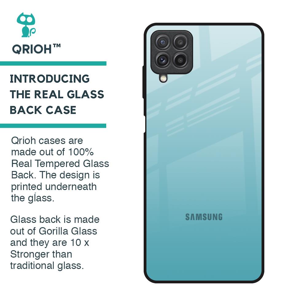 Arctic Blue Glass Case For Samsung Galaxy A22