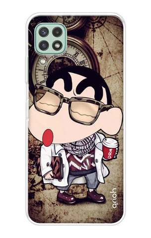 Nerdy Shinchan Samsung Galaxy A22 Back Cover