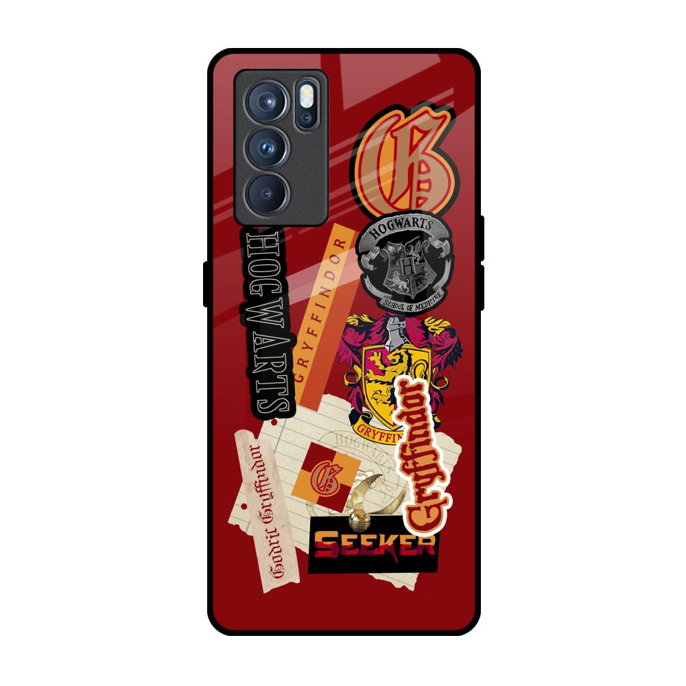 Gryffindor Oppo Reno6 Glass Back Cover Online