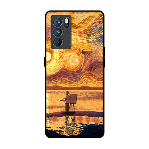 Sunset Vincent Oppo Reno6 Glass Back Cover Online