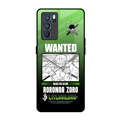 Zoro Wanted Oppo Reno6 Glass Back Cover Online