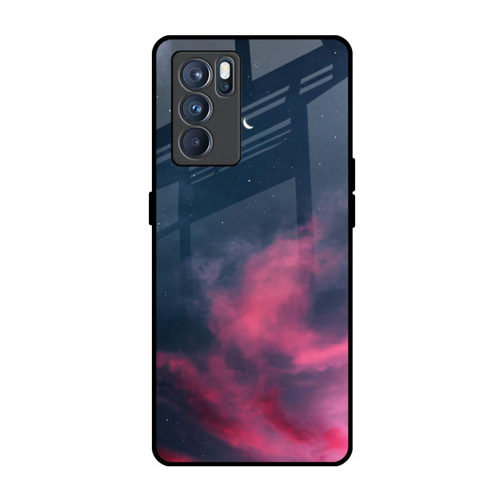 Moon Night Oppo Reno6 Glass Back Cover Online