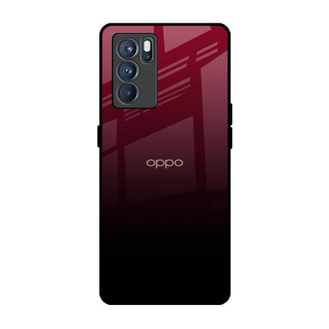 Wine Red Oppo Reno6 Glass Back Cover Online