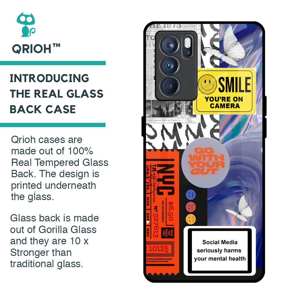 Smile for Camera Glass Case for Oppo Reno6