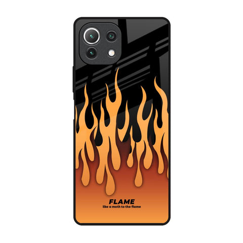 Fire Flame Mi 11 Lite Glass Back Cover Online